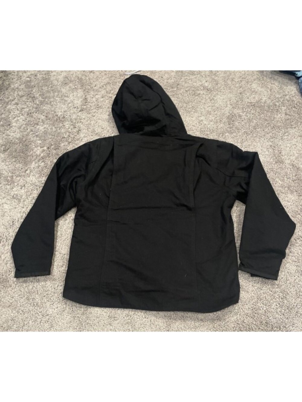 New with Tags-Carhartt Women's Washed Duck Sherpa Lined Jacket - L - Black - Picture 4 of 4